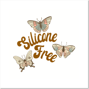 Silicone-Free Retro Butterflies Posters and Art